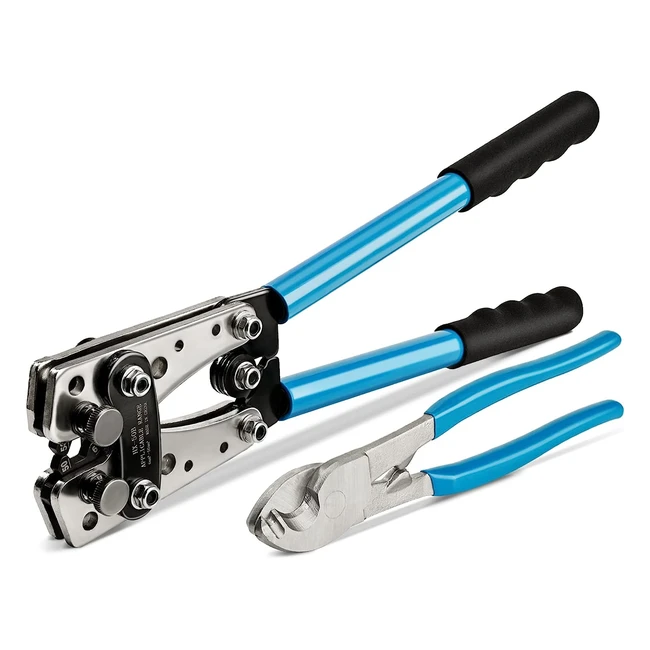 SOLSOP Battery Terminal Crimping Tool - Heavy Duty Crimper for 10-2 AWG - Secure Connections, Durable Quality