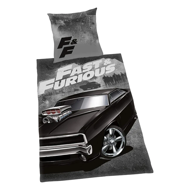 Juego de Ropa de Cama Reversible Fast & Furious 135x200 cm - Algodón Reforzado