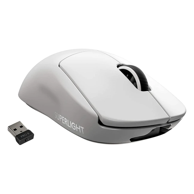 Logitech G Pro X Superlight - Souris gaming sans fil - Capteur gaming HERO 25K - 25 600 ppp - Ultralégère avec 63g - 5 boutons programmables - Batterie longue durée - PC/Mac - Blanche