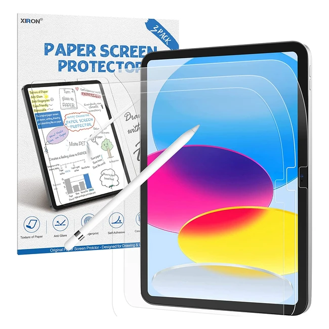 3 Pezzi Pellicola Protettiva Effetto Carta per iPad 10 109 Pollici Modello 2022 