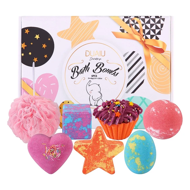 Organic Natural Kids Bath Bombs for Kids - 6pcs Fizzy Bubble Bath Bombs - Kid-Friendly Fruit Fragrance - Gift Set with Essential Oils - #BathBombs #KidsBath #Organic