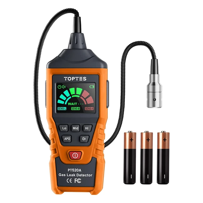 Toptes PT520A Natural Gas Detector - Find Gas Leaks Fast 435cm Gooseneck