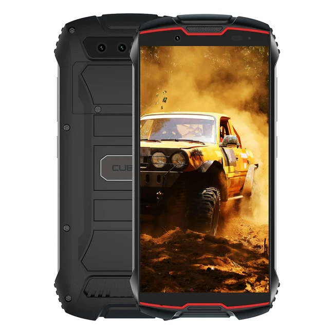 Cubot Kingkong Mini 2 - Smartphone Incassable 4G - 3 Go RAM 32 Go ROM - Batterie 3000 mAh - Caméra 13 MP - Android 10 - Double SIM - Rouge et Noir