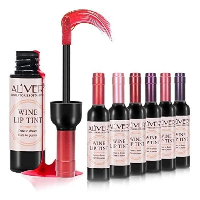 6 Color Wine Lip Tint Set - Long Lasting Waterproof Liquid Matte Lipstick - Ideal Gifts for Women
