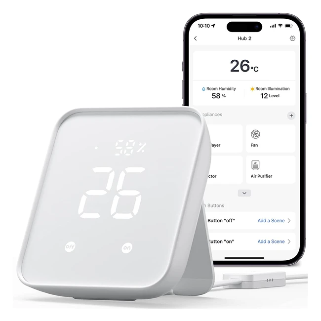 Switchbot Hub 2 - Control Remoto WiFi y Sensor de Luz
