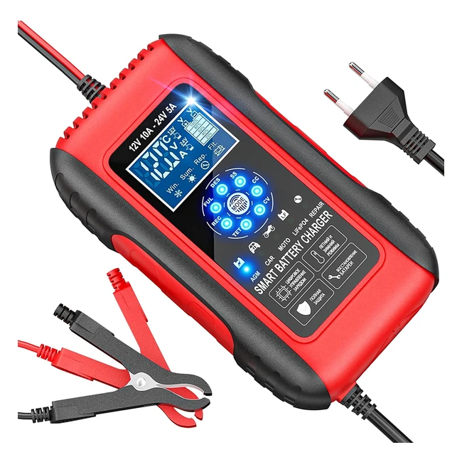 Chargeur de Batterie Intelligent 10A 12V/24V Lifepo4 - Ydbao