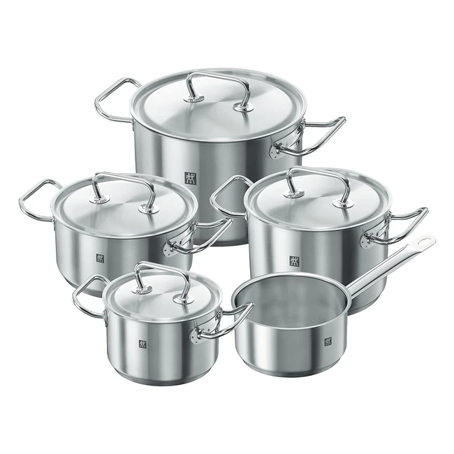 Ensemble de 5 casseroles Zwilling Twin Classic, adapté à la chaleur induction, argent 1810