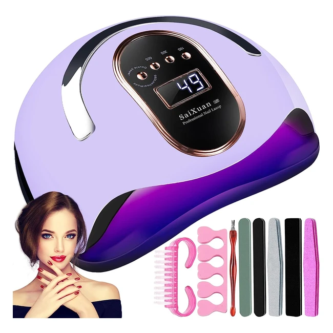 Lampada UV LED Unghie 168W Saixuan - Fornetto Manicure/Pedicure Smalto Semipermanente - 4 Timer