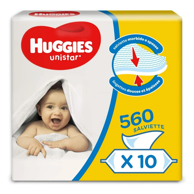 Huggies Unistar Salviette Umidificate per Bambini - Confezione da 560
