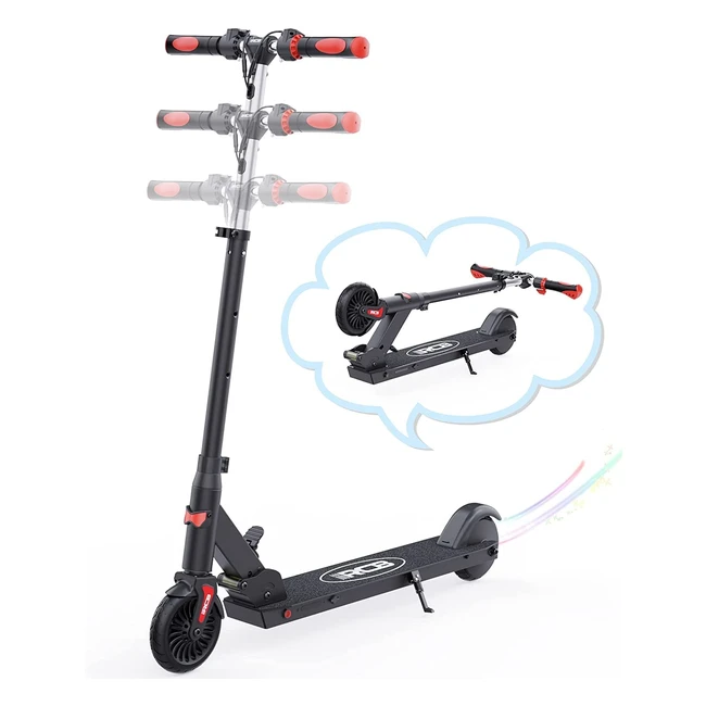 RCB Electric Scooter for Kids Age 8-12/16, Only 80kg, Foldable, Two Types of Braking, Max Range 16km, Max Speed 12.4mph