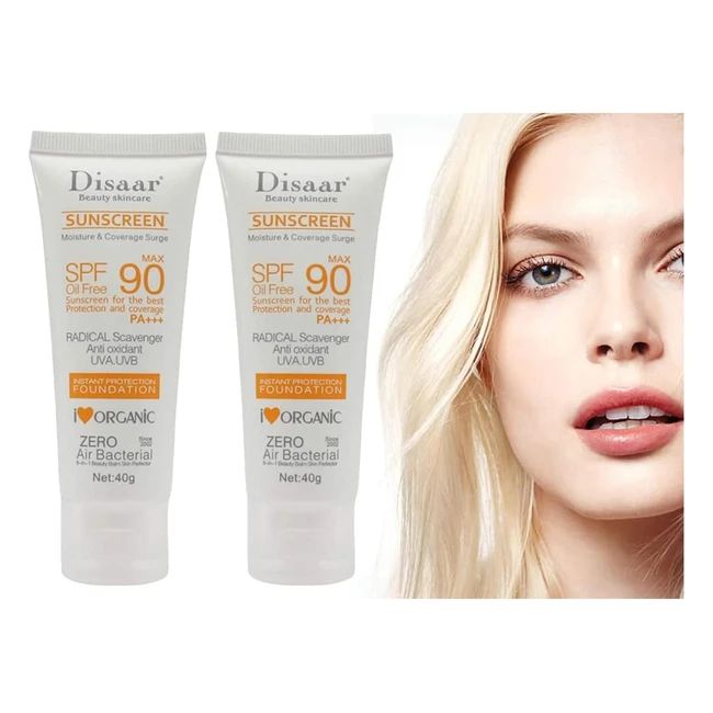 Barabum Facial Sunscreen Lotion Cream SPF 90 - Oil Free, Anti-Oxidant, UV Protection - 40g (2pcs)
