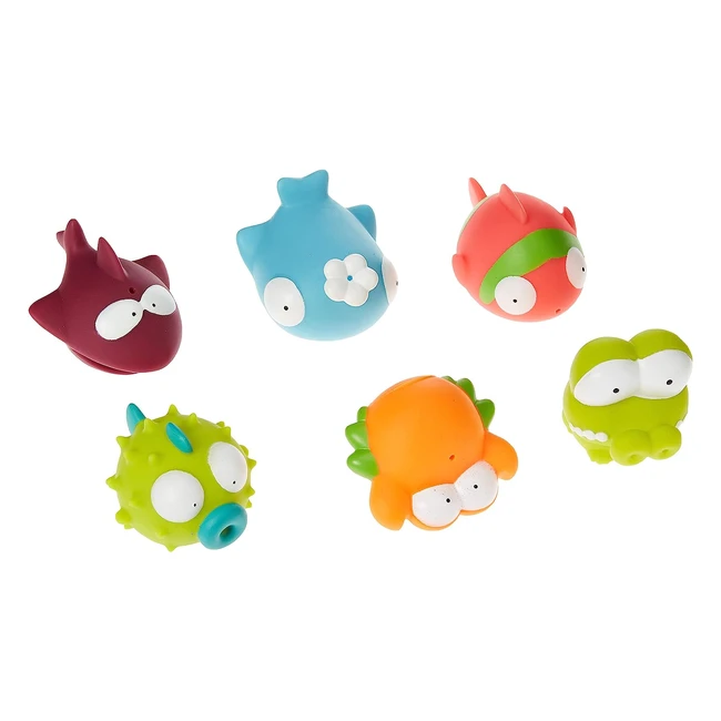 Badabulle Rigolos Splash Ocean - Jeu de bain gicleurs pour bébé - Lot de 6 pièces