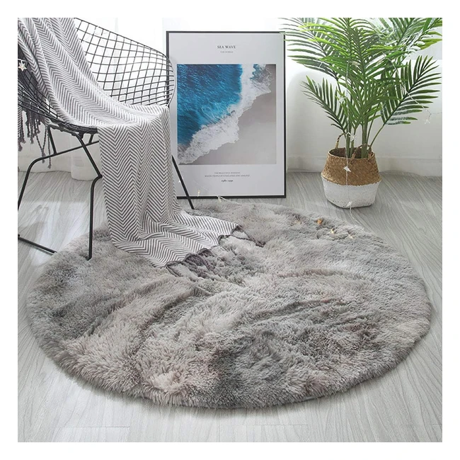 Tapis Chambre Moderne Design - Anti-Slip & Doux - Diamètre 100cm