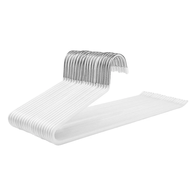 Perchas para pantalones Songmics - Pack de 20 unidades, metal cromado, antideslizantes, ahorro de espacio