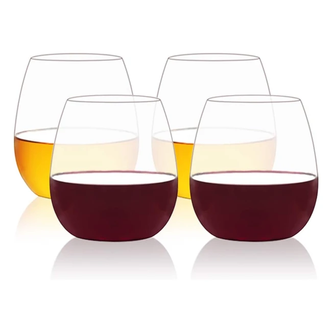 Vaso de Vino Irrompible Michley Tritan sin BPA 535ml - Juego de 4