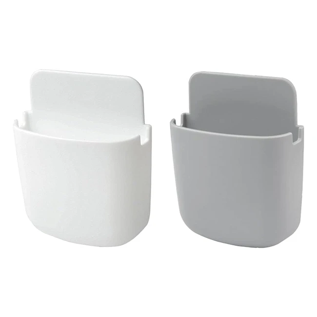 Yafe 2pcs Remote Control Holders - Wall Mounted Adhesive Storage Box for Living Room - Space Saving
