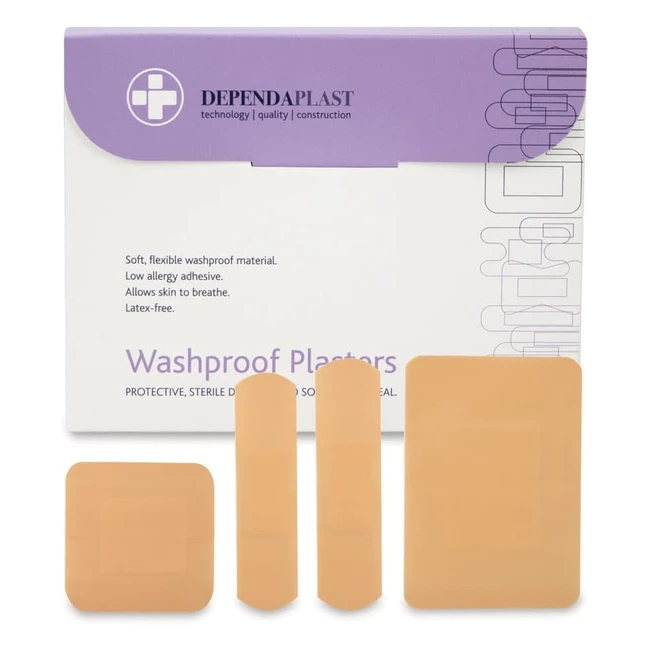 Reliance Medical Dependaplast Washproof Plasters - Pack of 100