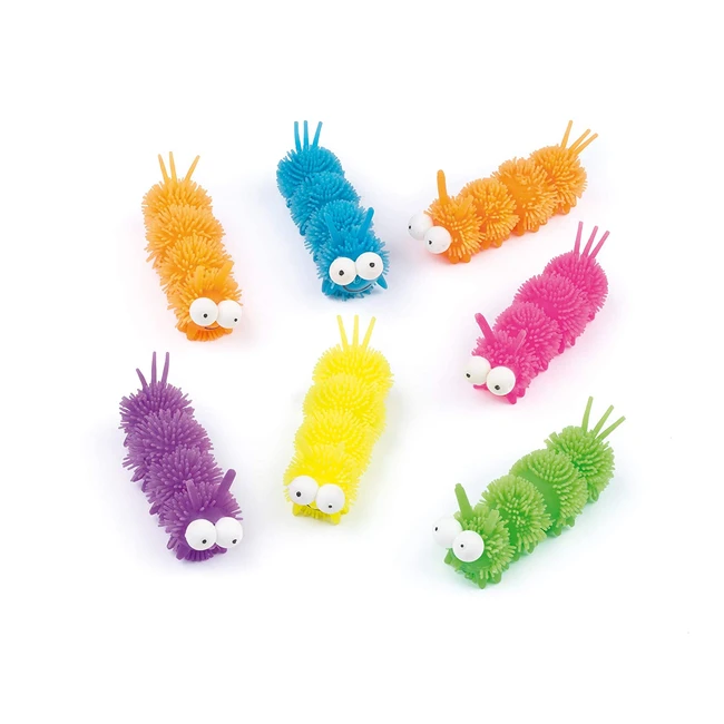 ¡Luces sensoriales! Orugas de iluminación para niños - Paquete de 4 juguetes multicolor