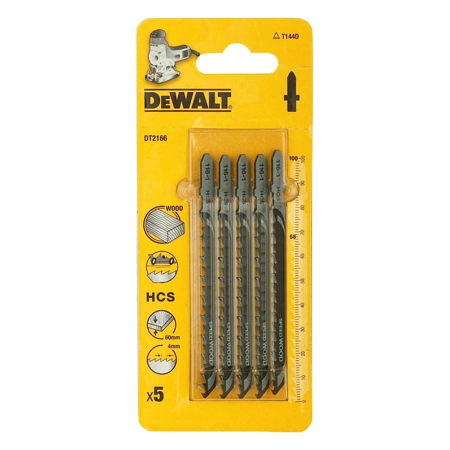 Lames de scie sauteuse DEWALT DT2166QZ pour manche en bois en T HCS T144D - Lot 