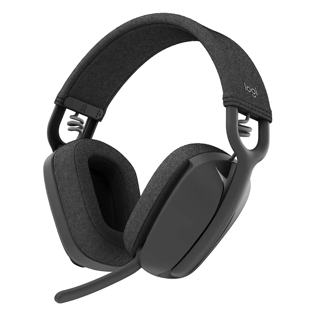 Logitech Zone Vibe 100 Wireless Over-Ear Headphones | Noise-Cancelling Mic | Bluetooth | Grey