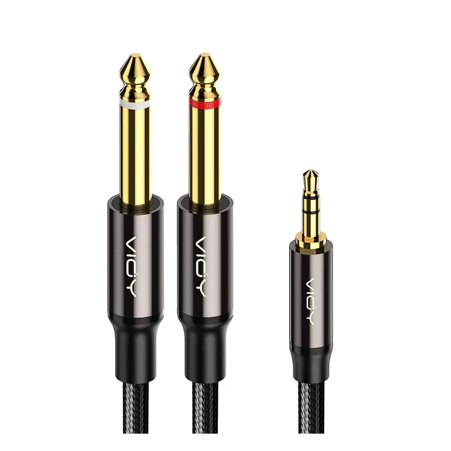 VIOY 635mm to 35mm Stereo Audio Cable - 2m Speaker Cable for Computer CD Players - High Quality