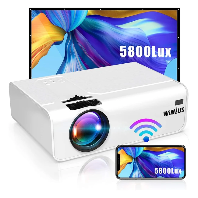 Proiettore WiFi Wimius 5800 Mini Videoproiettore Portatile 1080p Full HD Hifi