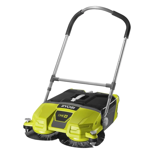 Balayeuse motorisée Ryobi 18V One - Largeur de nettoyage 53cm - Vitesse de rotation 140 tr/min - Poignées réglables - 2 brosses - Collecteur transparent 17L