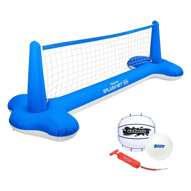 GoSports Splash Net Air Inflatable Pool Volleyball Game - Includes Floating Net