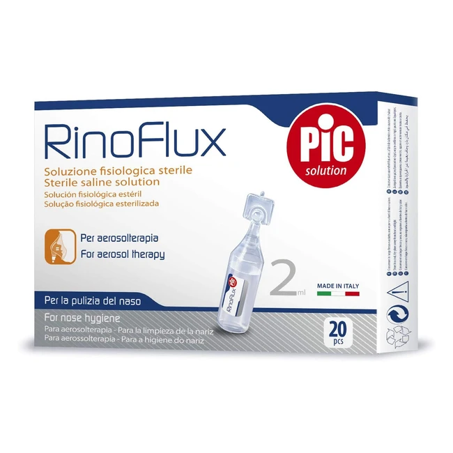 Pic Solution Rinoflux Soluzione Fisiologica 2ml - Detersione Naso - 20 unità