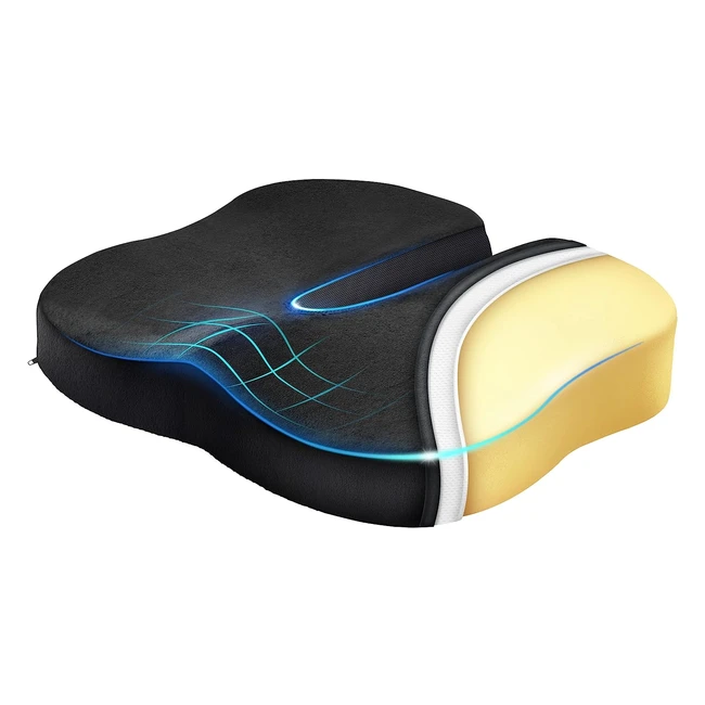 Cojín de Asiento de Espuma Viscoelástica en Forma de Mariposa - Travel Ease