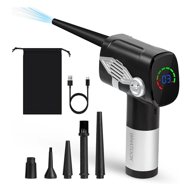 Soplador de Polvo Eléctrico - Potente 100000 RPM - Batería Recargable - Limpieza Profunda