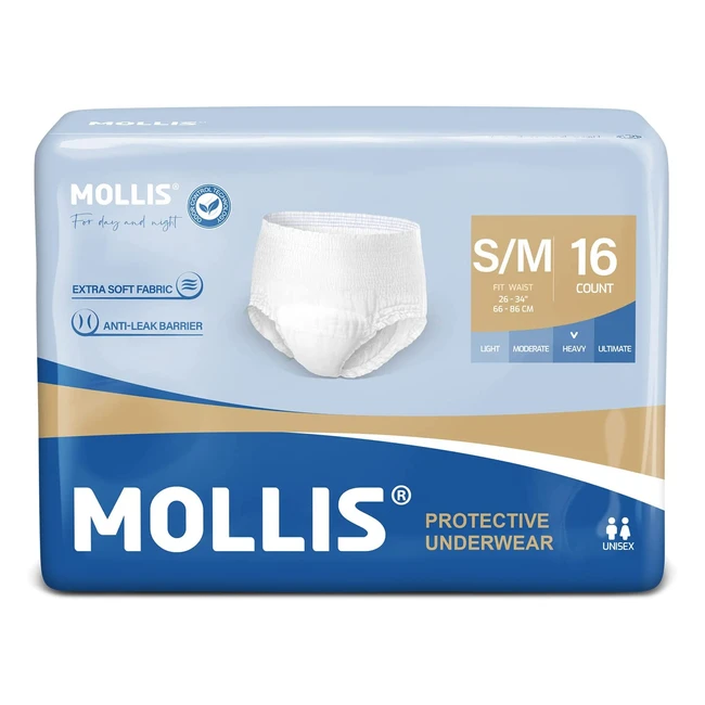 Mollis Adult Incontinence Postpartum Underwear  Leak Protection  Odor Control 