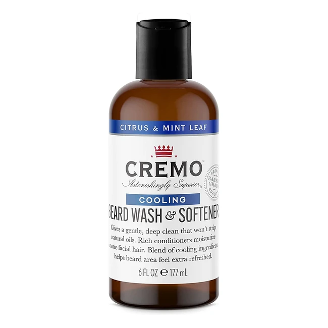 Cremo Beard Wash Softener for Men - Cooling Citrus Mint - 177ml