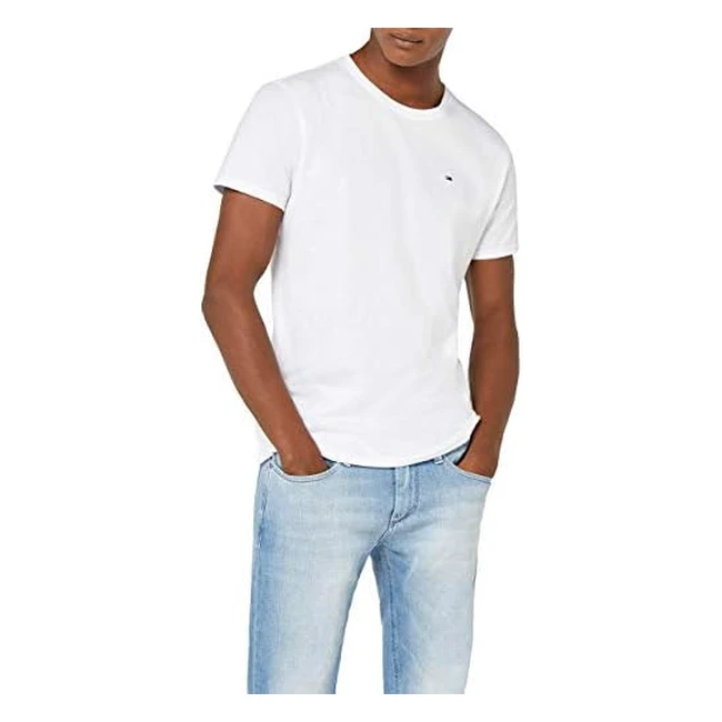 T-shirt Tommy Jeans Uomo Maniche Corte TJM Original Slim Fit Bianco XL