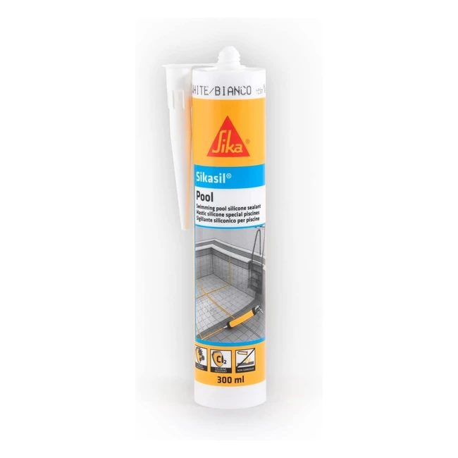 Sigillante siliconico Sika Sikasil Pool Bianco - Alta resistenza al cloro - Cartuccia da 300ml