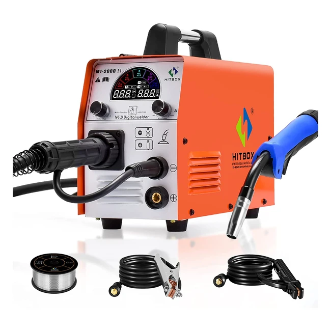 Máquina de soldar MIG 200A con pantalla LCD a color - Hitbox