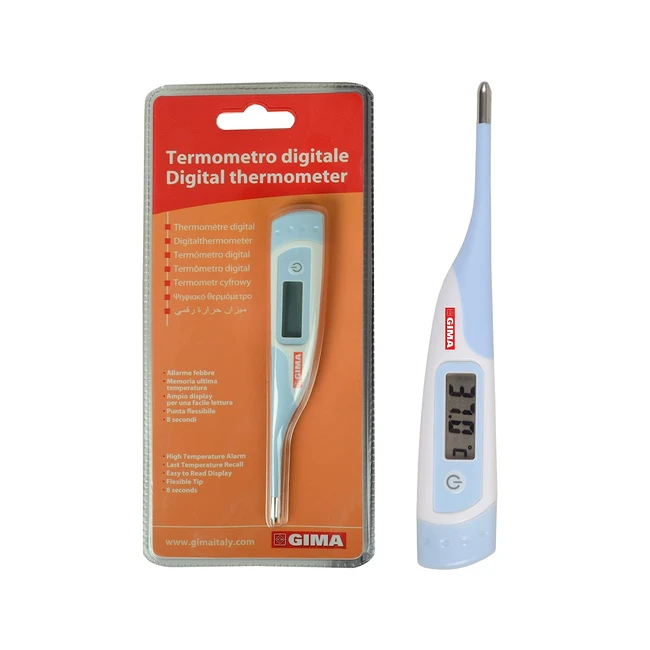 Termómetro Digital Gima 25556 - Medición Rápida en 8 Segundos - Para Adultos y Bebés