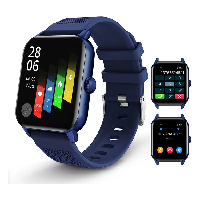 Montre Connectée Homme Femme Bluetooth 169 Fitness Fréquence Cardiaque Oxygène Sanguin Podomètre Sommeil Étanche IP68