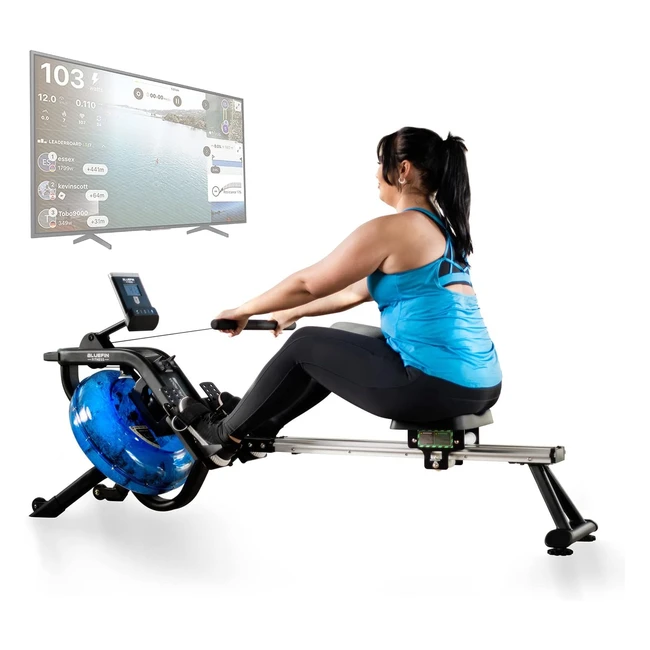 Bluefin Fitness Blade Aqua M1 Metallwasserrudergerät - Realistisches Rudererlebnis - Wasserkrafttechnologie