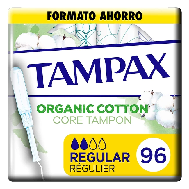 Tampax Orgnico Regular 96 unidades - Tampones de Algodn Orgnico con Aplica