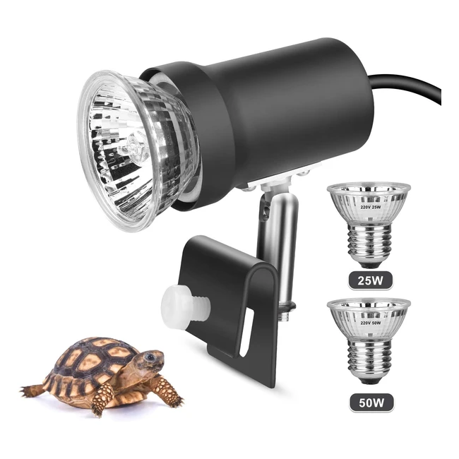 Lampada Tartaruga Zacro UVA/UVB 25W/50W - Riscaldante e Rotante a 360°