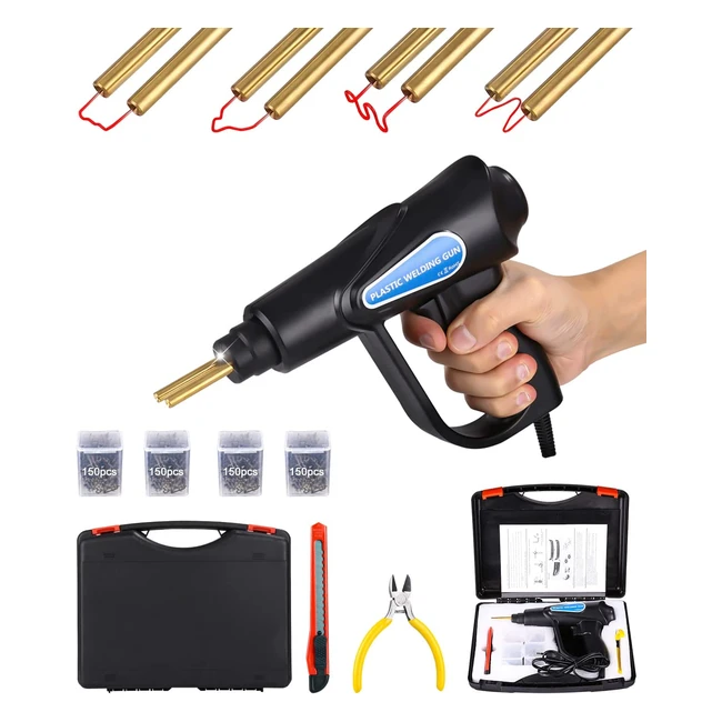 Kit de réparation soudeur plastique Permust 70W avec 600pcs agrafes - Réparez votre pare-chocs de voiture