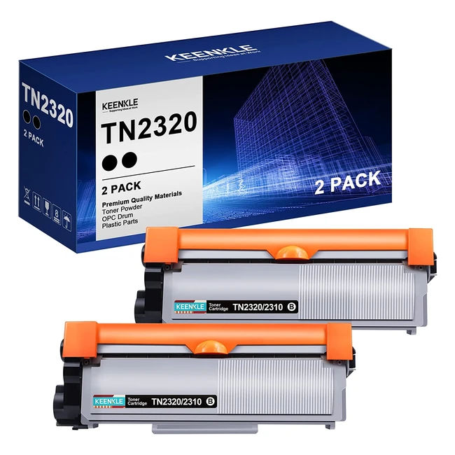 Cartouche de toner compatible TN2320 TN2310 pour Brother - Noir (2 pack)