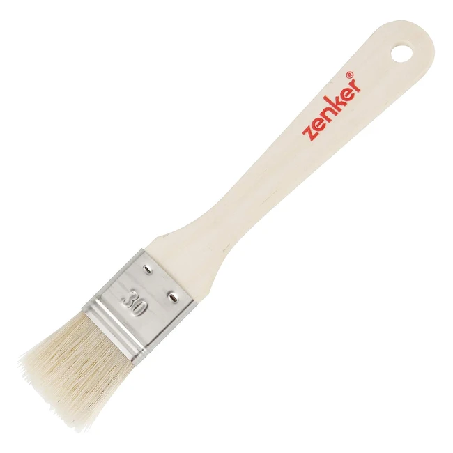 Pinceau de Cuisine Zenker 42896 en Bois de Peuplier - Poils en Porc 19 cm