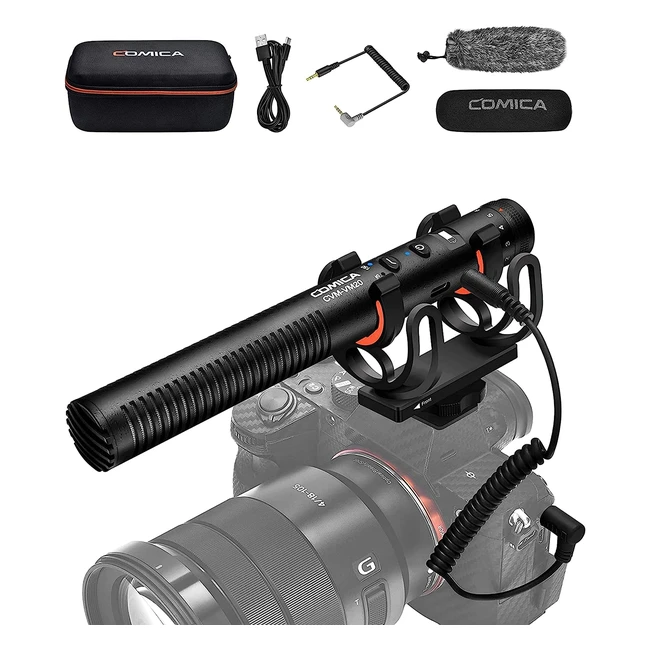 Comica CVMVM20 Shotgun Video Microphone with OLED Power Display - SuperCardioid 