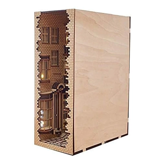 Kit Sujetalibros Diagon Alley Madera - Modelo DIY Decorativo
