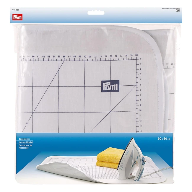Copriasse da stiro Prym in cotone argento - 90cm x 60cm - Facile da usare