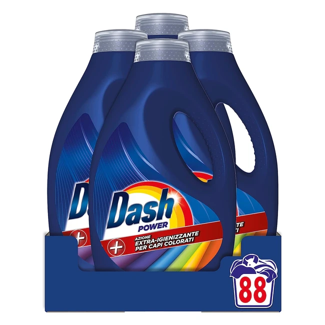 Dash Power Detersivo Liquido Lavatrice 88 Lavaggi - Extraigienizzante Efficace 