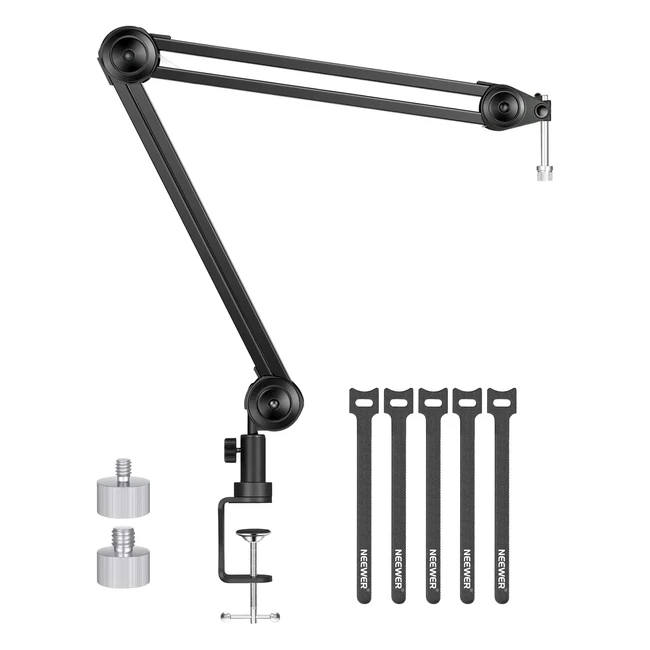 Neewer Mic Arm Stand Heavy Duty Suspension Scissor Boom Stand - 58 to 38 Screw - Blue Yeti Compatible