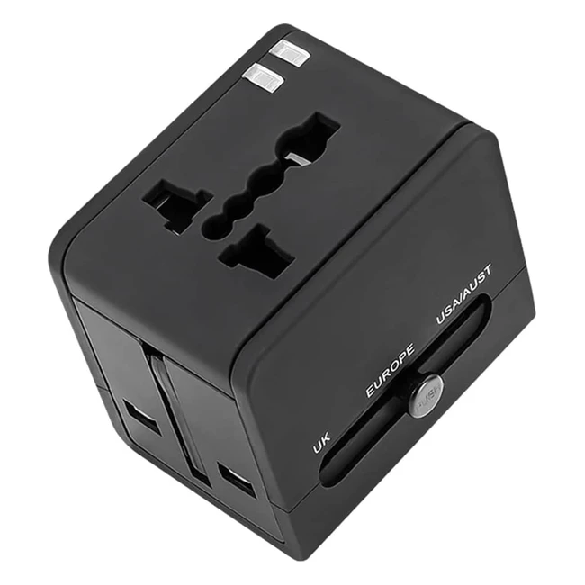 Adaptador de Viaje Universal Superpow - Carga Rápida - 2 USB - 150+ Países